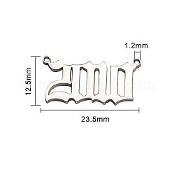 Подвески из нержавеющей стали с указанием года рождения STAS-CJ0001-107