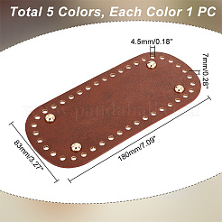 5 шт. 5 цвета овальные сумки из искусственной кожи для вязания крючком подкладка для формирования низа ногтей PURS-PH0001-21