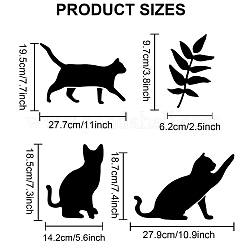 1 набор трафаретов для рисования с цветочными фигурками животных DIY-MA0001-40