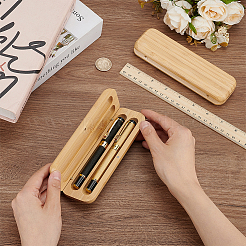 Scatole portapenne rettangolari in legno&nbsp;CON-WH0092-84