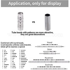 100 шт. трубчатые бусины из нержавеющей стали 304 STAS-UN0026-30