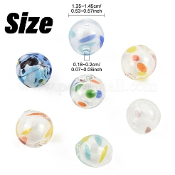 7шт 7 цвета прозрачные стеклянные бусины&nbsp;GLAA-YW0005-59