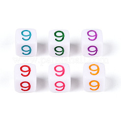 Непрозрачные акриловые европейские большие шарики отверстия&nbsp;SACR-N020-01A-10