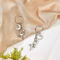 Брелок из сплава звезд и луны KEYC-SW00014-04