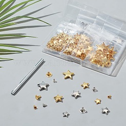 200 комплект 6-х видов железных заклепок в форме звезды FIND-WR0011-66