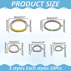 250 anneau de jonction en acier inoxydable 304 avec placage ionique (IP)&nbsp;STAS-WR0001-48