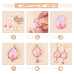 8 шт. 2-х цветные латунные кабошоны для крепления соединителей&nbsp;FIND-CA0004-28