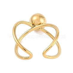 Ионное покрытие (ip) 304 нержавеющая сталь круглое открытое манжетное кольцо&nbsp;RJEW-C097-06G