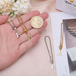 Подвеска с буквой А из нержавеющей стали 304 HJEW-GL00002