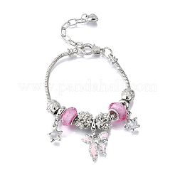 Сплав эмаль европейские бусины браслеты с подвесками BJEW-F495-22P