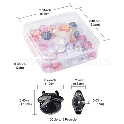 50шт 10 стиля прозрачные окрашенные распылением стеклянные бусины&nbsp;DGLA-FS0001-03