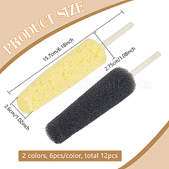 12 шт. 2-х цветный инструмент для скульптуры из губчатой глины AJEW-BC0009-07A