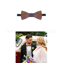 1шт деревянные галстуки-бабочки для жениха&nbsp;AJEW-CA0004-59B