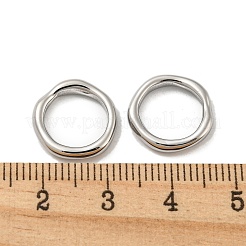 変色しない304ステンレススチール製リンクリング  リング  ステンレス鋼色  14x13.5x2.5mm  内径：10mm&nbsp;STAS-L022-144P
