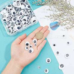 Черный и белый пластик покачиваться гугли глаза кнопки поделок скрапбукинга ремесла игрушка аксессуары KY-PH0001-12