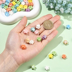 30 perle en porcelaine faite à la main&nbsp;PORC-YW0001-75