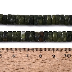 天然な中国のヒスイのビーズ連売り  ディスク  ヒシビーズ  7.5~8.5x3~4mm  穴：0.9~1mm  約106~126個/連  14.96~15.94インチ（38~40.5cm）&nbsp;G-N367-03A-12