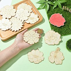 Деревянные большие подвески WOOD-CJC0019-09