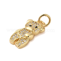 Pendenti in ottone con placcatura a cremagliera e zirconi trasparenti&nbsp;KK-S372-16G
