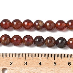 Натуральный оранжевый гранатовый бисер пряди G-G271-B01-8mm