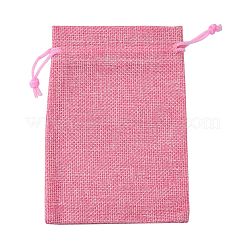 Мешки мешка шнурка упаковки мешка мешка имитационные полиэфирные&nbsp;X-ABAG-R004-14x10cm-04