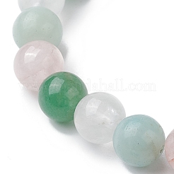 Круглые эластичные браслеты из натурального розового кварца&nbsp;BJEW-JB10625-02