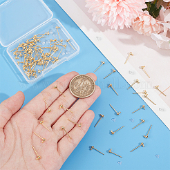 80 шт. латунные серьги-гвоздики KK-UN0002-75B