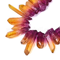 Zweifarbig lackierte Naturquarzkristallspitzen&nbsp;G-Q610-03E
