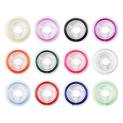 12 рулон 12-х цветов прочная эластичная бисерная эластичная нить&nbsp;EW-TA0001-05