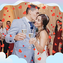 300 шт. 3 стиля полиэстеровая губка в форме сердца конфетти DIY-TA0012-61