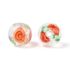 Нити из фольгированных бусин лэмпворк ручной работы&nbsp;FOIL-T008-05D