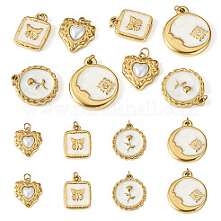 8 pendentif en acier inoxydable émaillé 304&nbsp;STAS-TA0006-19