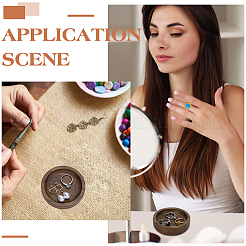 Плоская круглая деревянная тарелка для украшений DJEW-WH0027-06B