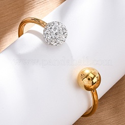 Браслеты-манжеты из нержавеющей стали 304&nbsp;BJEW-A036-05G