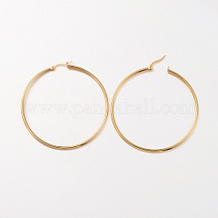 Серьги-кольца из нержавеющей стали 304 с ионным покрытием (IP)&nbsp;EJEW-N0016-11G-I