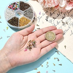 1800 шт. 6 вида цветов железный винт с ушком&nbsp;IFIN-YW0003-66