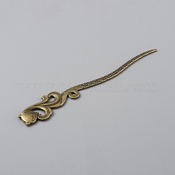チベット風亜鉛合金ブックマークパーツ  キツネ  アンティークブロンズ  155x24x4mm&nbsp;AJEW-WH0413-61