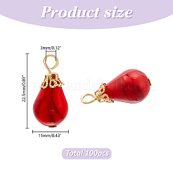 100шт. Акриловые подвески с имитацией драгоценных камней PALLOY-AR00039