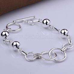 Braccialetti di collegamento ad anello in ottone squisiti per le donne&nbsp;BJEW-BB08951