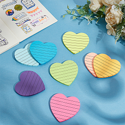 32 шт. бумажный блокнот с рисунком в виде сердца и полосок для заметок&nbsp;AJEW-GO0003-01