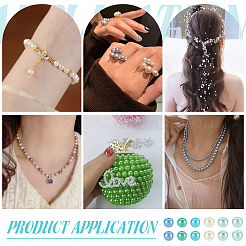 480шт 6 цвета выпечка окрашенные жемчужные стеклянные жемчужные круглые бусины HY-PH0001-24A