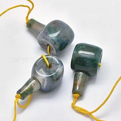 Натуральный мох агат 3 дыра гуру бисер G-K208-02-A-26