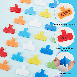 80 шт. 8-х цветные самоклеящиеся бирки для проводов из нейлона и полиэстера AJEW-GL0001-46