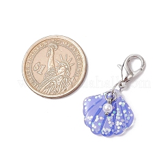 Подвесные украшения из смолы в форме ракушки&nbsp;HJEW-JM03245