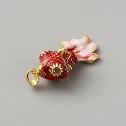 Pendentifs en laiton avec strass&nbsp;KK-WH0108-46A-04