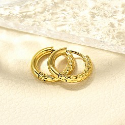 Серьги-кольца из нержавеющей стали 304 для женщин&nbsp;EJEW-M068-16A-G