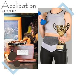 20 шт. 2-х цветные самоклеящиеся визитные карточки из нержавеющей стали 201&nbsp;AJEW-UN0002-30A