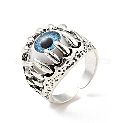 Коготь с дурным глазом смола открытое кольцо манжеты RJEW-D118-02AS