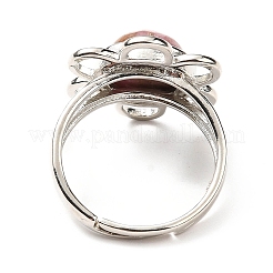 Регулируемые кольца из натурального родохрозита RJEW-P043-01P-24