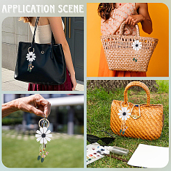 Брелок из кожи и сплава&nbsp;HJEW-WH20022-04B-01